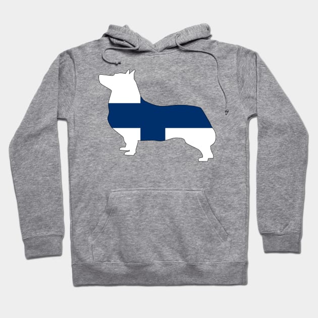 Swedish Vallhund Finland Flag Filled Hoodie by DPattonPD